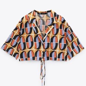 Zara Printed Crop Top